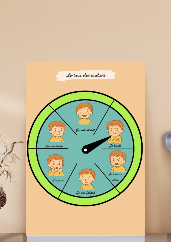 La roue des émotions – Affiche éducative pour enfants